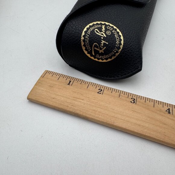 Ray ban Leather Pouch Universal Soft Sunglasses Case Black - Picture 8 of 9